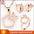 China manufacturers custome butterfly shape birthday gift for lover rose gold plated jewelry wholesale importer of chinese goods